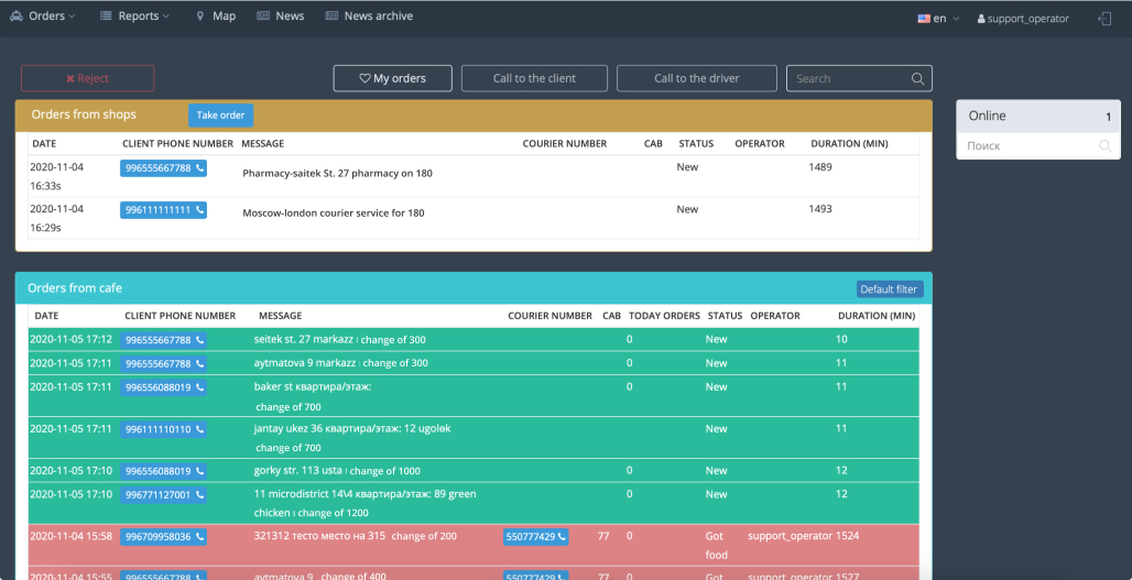Namba Food: Swift microservice-based admin panel which help to control food and grocery delivery.
