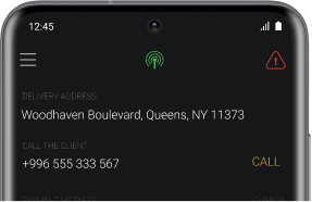 Namba Food: Courier App for Android.