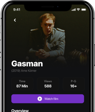 OTT-like Online Video Streaming Platform on IPhone X Smartphone.